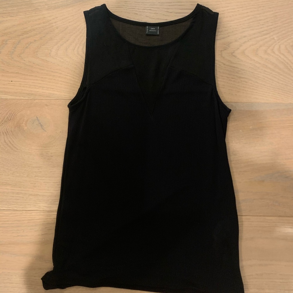 Black Zara mesh top